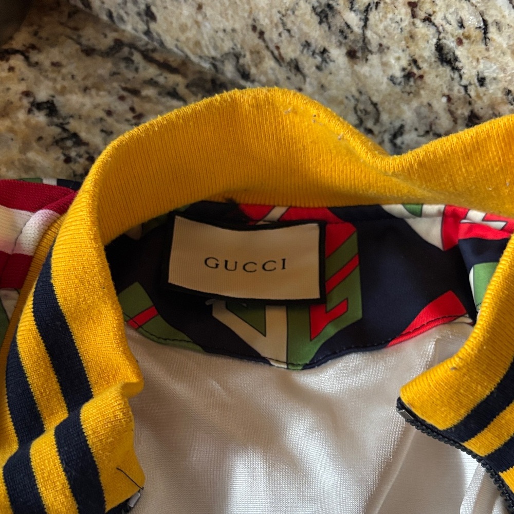Gucci Multicolor Patterned Collar Jacket - image 2